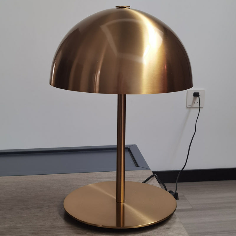 Dome Night Table Light Postmodern Metal 1-Light Bedroom Night Lamp with on-off Switch Bronze Clearhalo 'Lamps' 'Table Lamps' Lighting' 2478475