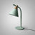 Metal Conical Table Light Macaron Single-Bulb Nightstand Lamp with Bend Arm for Bedroom Green Clearhalo 'Lamps' 'Table Lamps' Lighting' 2478489