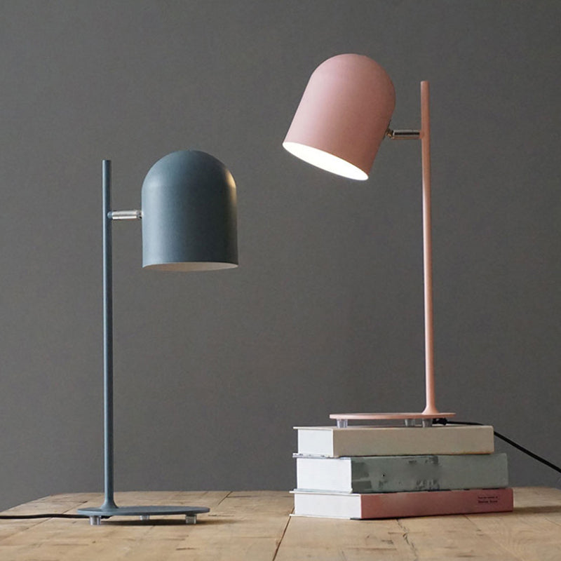 Novelty Macaron Bell Shade Nightstand Light Metal 1 Bulb Kids Bedroom Table Lamp Clearhalo 'Lamps' 'Table Lamps' Lighting' 2478526