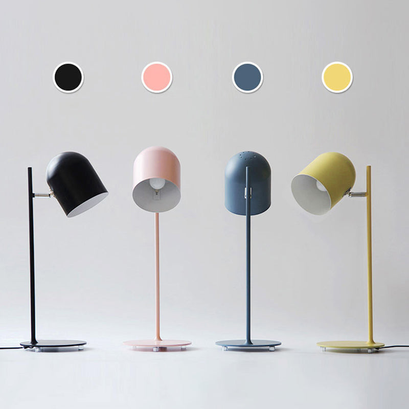 Novelty Macaron Bell Shade Nightstand Light Metal 1 Bulb Kids Bedroom Table Lamp Clearhalo 'Lamps' 'Table Lamps' Lighting' 2478528