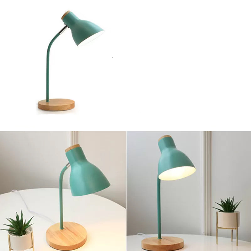 Flashlight Shaped Swivelable Table Light Macaron Metal 1-Light Night Lamp for Child Room Green Clearhalo 'Lamps' 'Table Lamps' Lighting' 2478539