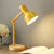 Torchlight Shade Study Light Macaron Metal 1 Head Bedroom Night Table Lamp with Adjustable Joint Yellow Clearhalo 'Lamps' 'Table Lamps' Lighting' 2478553