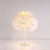 Feather Flower Blossom Table Light Contemporary Single-Bulb Night Lamp for Bedroom White Clearhalo 'Lamps' 'Table Lamps' Lighting' 2478575