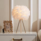 Nordic Style Spherical Nightstand Light Feather 1 Head Living Room Accent Table Lamp Clearhalo 'Lamps' 'Table Lamps' Lighting' 2478588