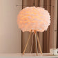 Nordic Style Spherical Nightstand Light Feather 1 Head Living Room Accent Table Lamp Clearhalo 'Lamps' 'Table Lamps' Lighting' 2478606