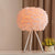 Goose Feather Sphere Table Lamp Nordic 1 Bulb Night Stand Light with Tripod Stand White Pink Clearhalo 'Lamps' 'Table Lamps' Lighting' 2478618