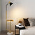 Cone Shade Living Room Task Floor Lamp Nordic Metal 1 Head Floor Light with Marble Tray Wood Clearhalo 'Floor Lamps' 'Lamps' Lighting' 2478715