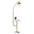 Opal Glass Ball Floor Light Minimalist Single Standing Floor Lamp with Marble Tray White-Gold Clearhalo 'Floor Lamps' 'Lamps' Lighting' 2478850