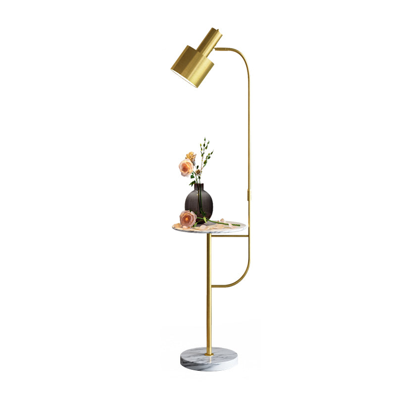 Grenade Metal Spotlight Floor Light Postmodern 1-Light Stand Up Lamp with Tray for Living Room Clearhalo 'Floor Lamps' 'Lamps' Lighting' 2478871