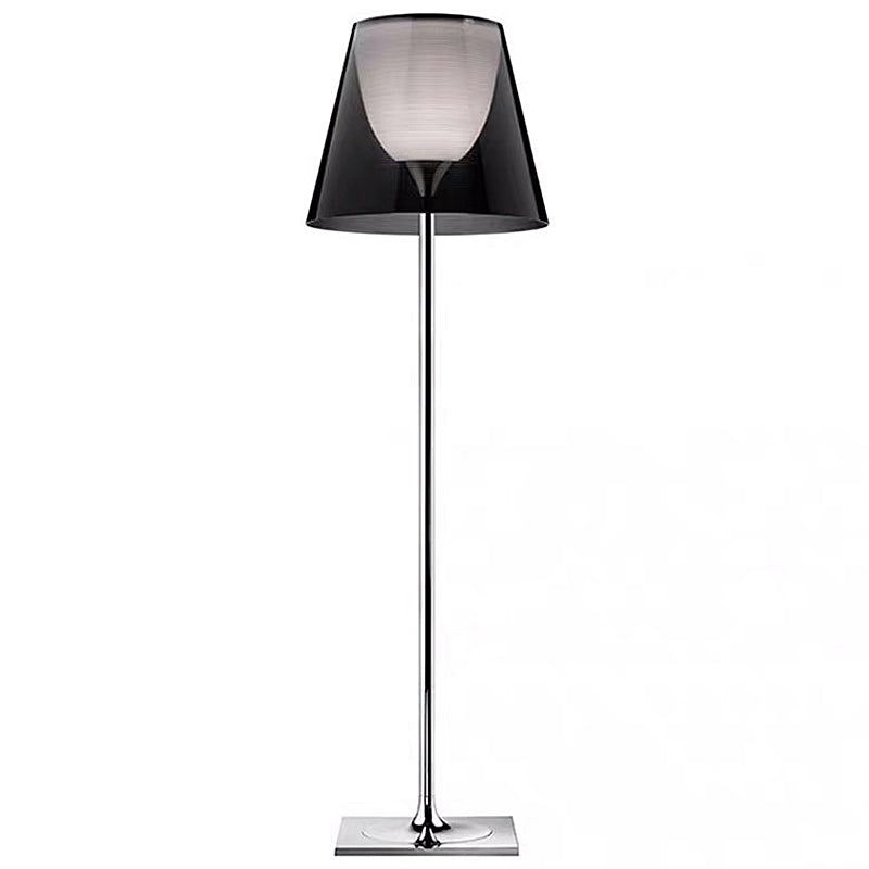 Modern Empire Floor Lamp Acrylic 1-Head Bedside Standing Light with Bell Shade Insert Clearhalo 'Floor Lamps' 'Lamps' Lighting' 2478959