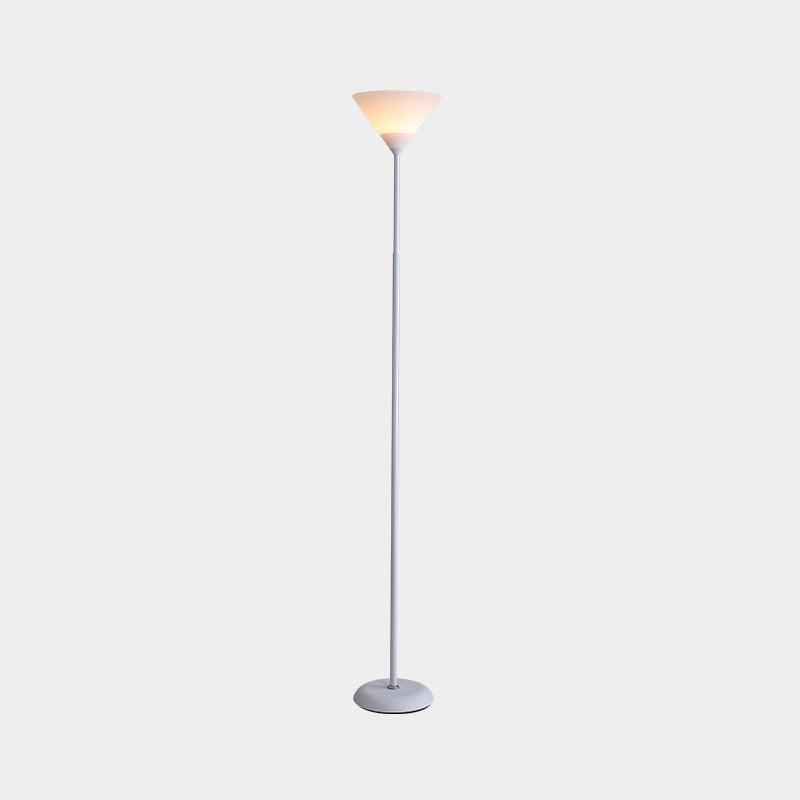 Acrylic Torchiere Floor Lamp Country Living Room Standing Light with Flexible Arm 1.0 White Clearhalo 'Floor Lamps' 'Lamps' Lighting' 2478990