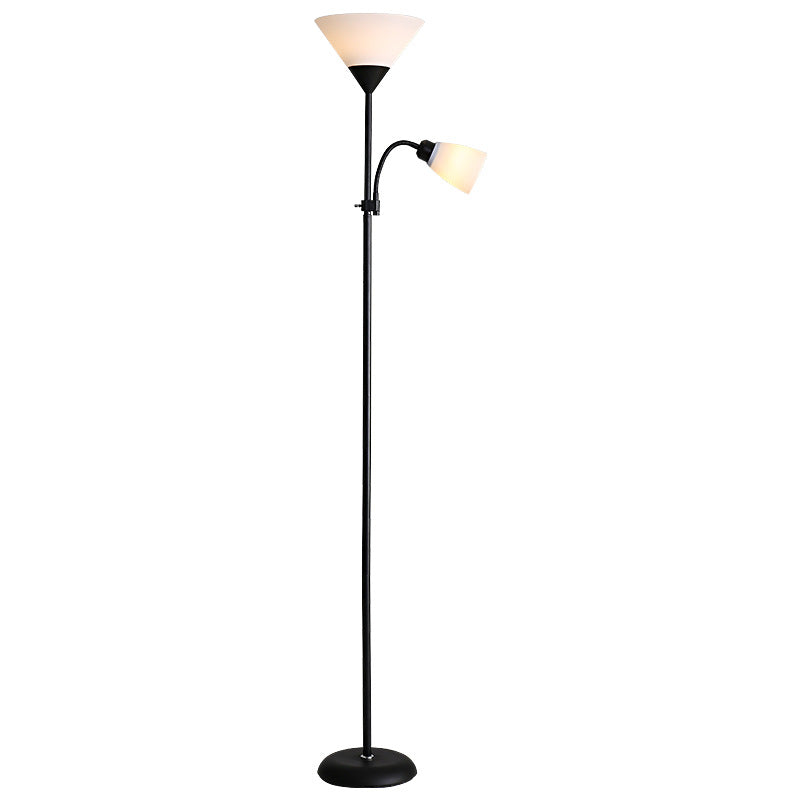 Acrylic Torchiere Floor Lamp Country Living Room Standing Light with Flexible Arm Clearhalo 'Floor Lamps' 'Lamps' Lighting' 2478992