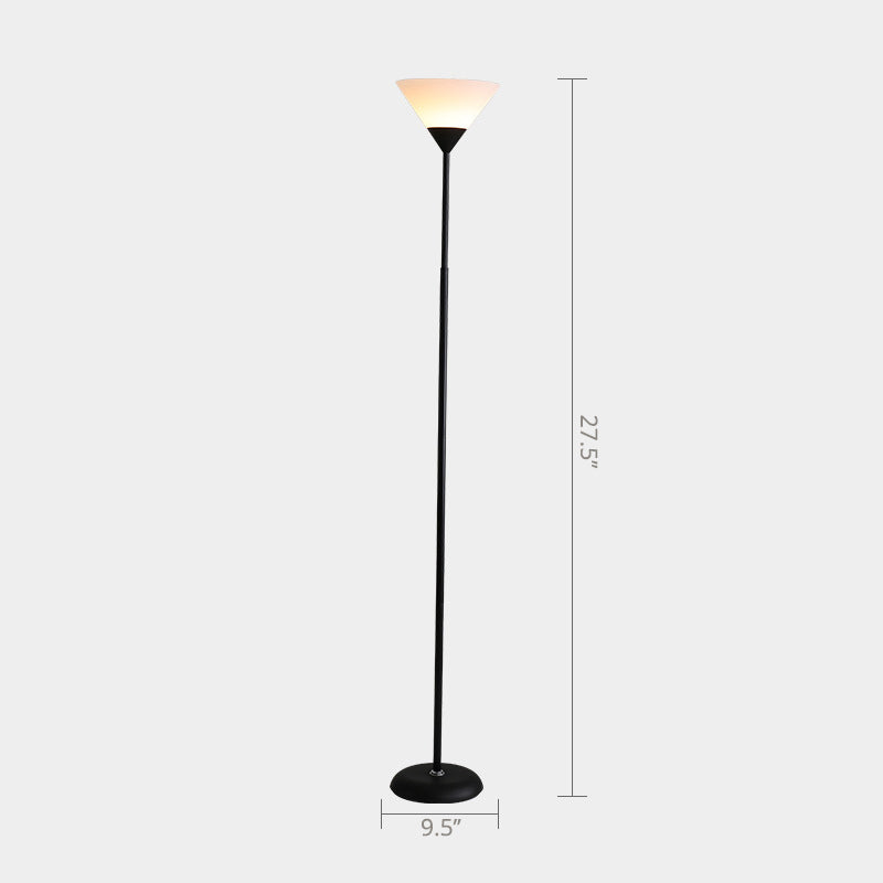 Acrylic Torchiere Floor Lamp Country Living Room Standing Light with Flexible Arm Clearhalo 'Floor Lamps' 'Lamps' Lighting' 2478994