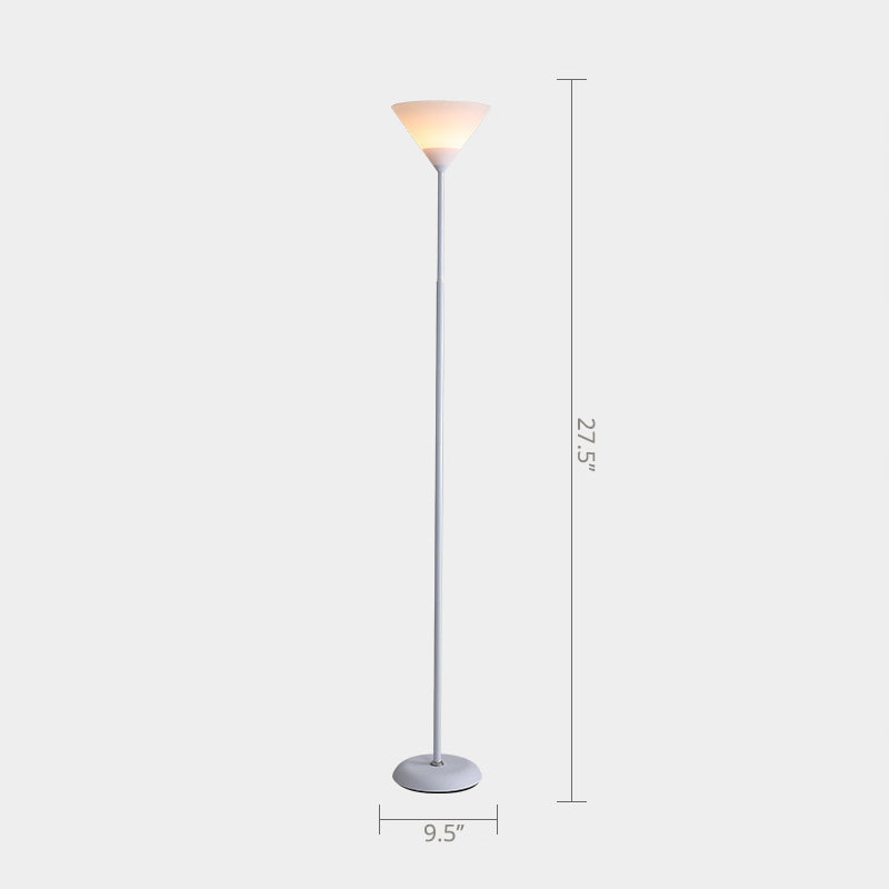 Acrylic Torchiere Floor Lamp Country Living Room Standing Light with Flexible Arm Clearhalo 'Floor Lamps' 'Lamps' Lighting' 2478996