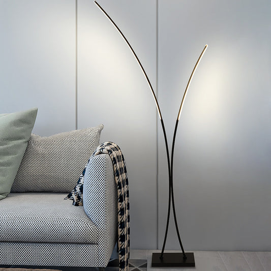 X Shaped Floor Light Simplicity Novelty Metal Living Room LED Standing Floor Lamp Clearhalo 'Floor Lamps' 'Lamps' Lighting' 2479012