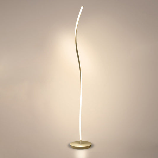 Twist Aluminum Stand Up Lamp Simple Style LED Standing Floor Light for Living Room Clearhalo 'Floor Lamps' 'Lamps' Lighting' 2479015