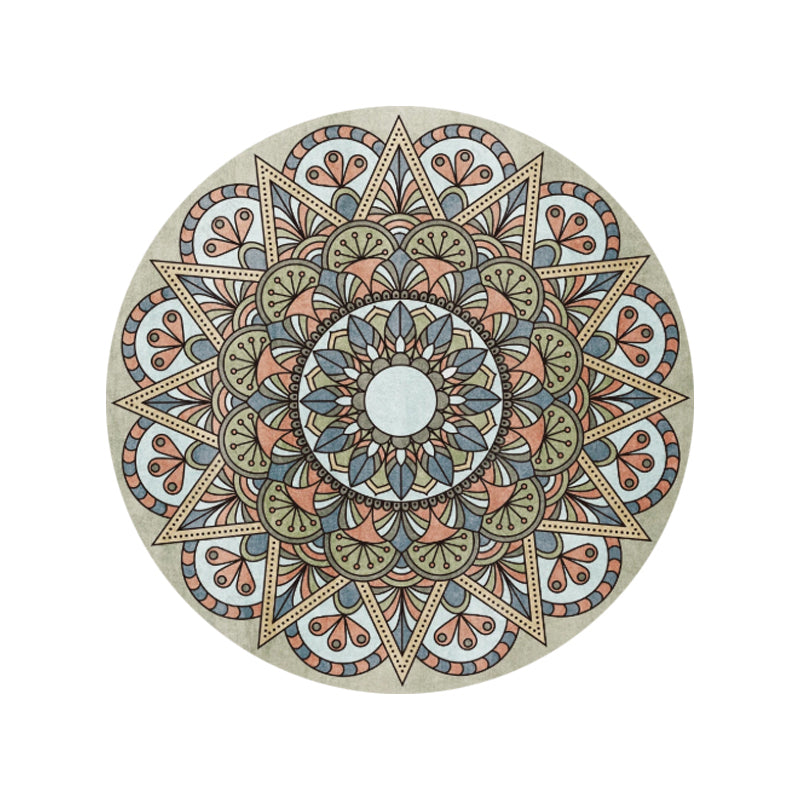 Moroccan Decoration Rug Multi Color Flower Printed Indoor Rug Polypropylene Pet Friendly Easy Care Area Carpet Clearhalo 'Area Rug' 'Moroccan' 'Rugs' Rug' 2479734