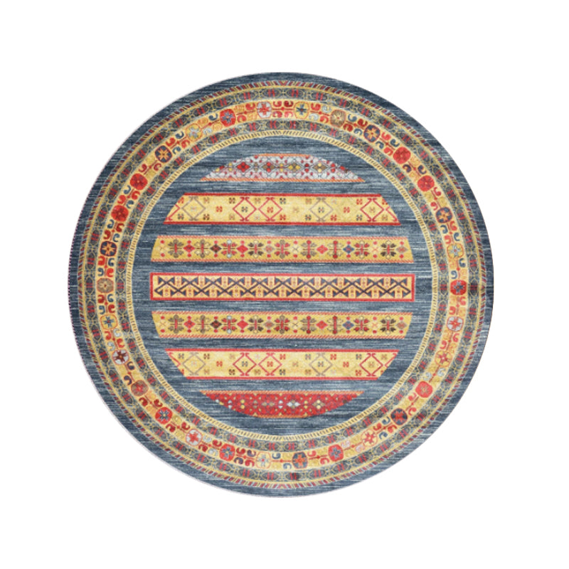 Moroccan Decoration Rug Multi Color Flower Printed Indoor Rug Polypropylene Pet Friendly Easy Care Area Carpet Ginger Clearhalo 'Area Rug' 'Moroccan' 'Rugs' Rug' 2479741