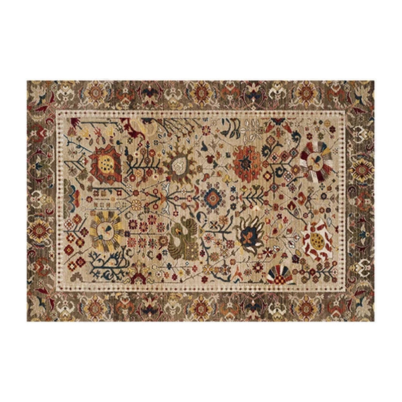 Multi Color Geometric Print Rug Cotton Blend Oriental Indoor Rug Non-Slip Backing Stain-Resistant Area Carpet for Room Brown Clearhalo 'Area Rug' 'Moroccan' 'Rugs' Rug' 2479746