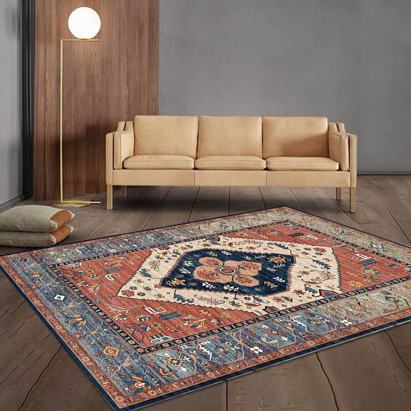 Multi Color Geometric Print Rug Cotton Blend Oriental Indoor Rug Non-Slip Backing Stain-Resistant Area Carpet for Room Clearhalo 'Area Rug' 'Moroccan' 'Rugs' Rug' 2479749