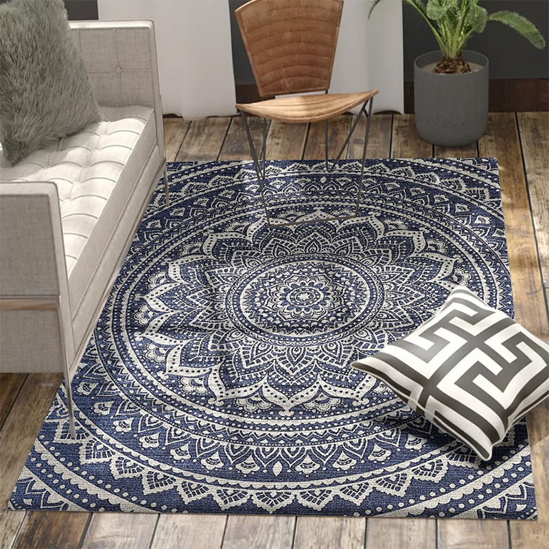 Multi Color Geometric Print Rug Cotton Blend Oriental Indoor Rug Non-Slip Backing Stain-Resistant Area Carpet for Room Clearhalo 'Area Rug' 'Moroccan' 'Rugs' Rug' 2479751