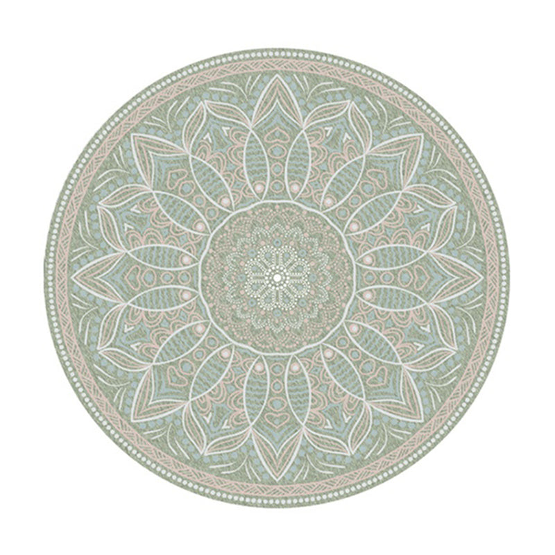 Trendy Flower Printed Rug Multi Color Cotton Blend Area Carpet Pet Friendly Stain-Resistant Indoor Rug for Decoration Clearhalo 'Area Rug' 'Moroccan' 'Rugs' Rug' 2479775