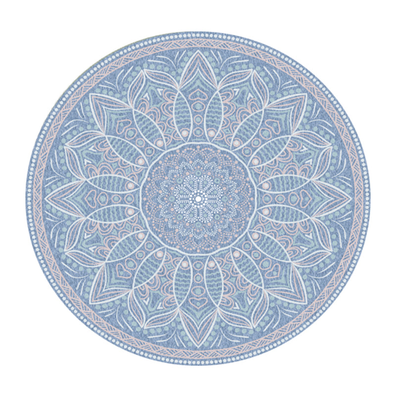 Trendy Flower Printed Rug Multi Color Cotton Blend Area Carpet Pet Friendly Stain-Resistant Indoor Rug for Decoration Clearhalo 'Area Rug' 'Moroccan' 'Rugs' Rug' 2479777