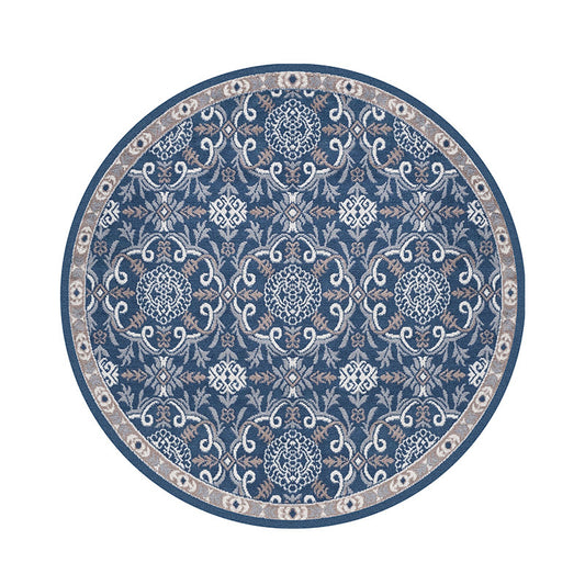Vintage Geometric Printed Rug Multi Color Polyster Area Carpet Non-Slip Backing Pet Friendly Easy Care Indoor Rug for Room Dark Blue Clearhalo 'Area Rug' 'Rugs' 'Shabby Chic' Rug' 2479833