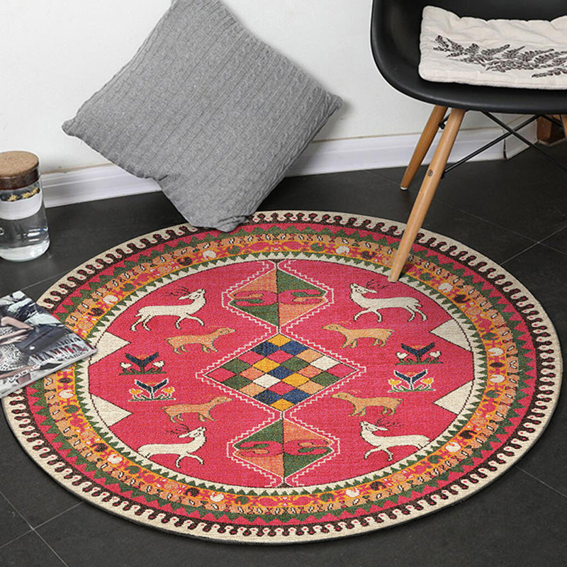 Vintage Geometric Printed Rug Multi Color Polyster Area Carpet Non-Slip Backing Pet Friendly Easy Care Indoor Rug for Room Clearhalo 'Area Rug' 'Rugs' 'Shabby Chic' Rug' 2479834