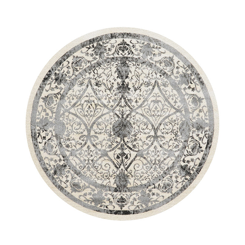 Vintage Geometric Printed Rug Multi Color Polyster Area Carpet Non-Slip Backing Pet Friendly Easy Care Indoor Rug for Room Grey Clearhalo 'Area Rug' 'Rugs' 'Shabby Chic' Rug' 2479835