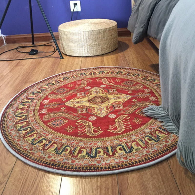 Vintage Geometric Printed Rug Multi Color Polyster Area Carpet Non-Slip Backing Pet Friendly Easy Care Indoor Rug for Room Clearhalo 'Area Rug' 'Rugs' 'Shabby Chic' Rug' 2479836