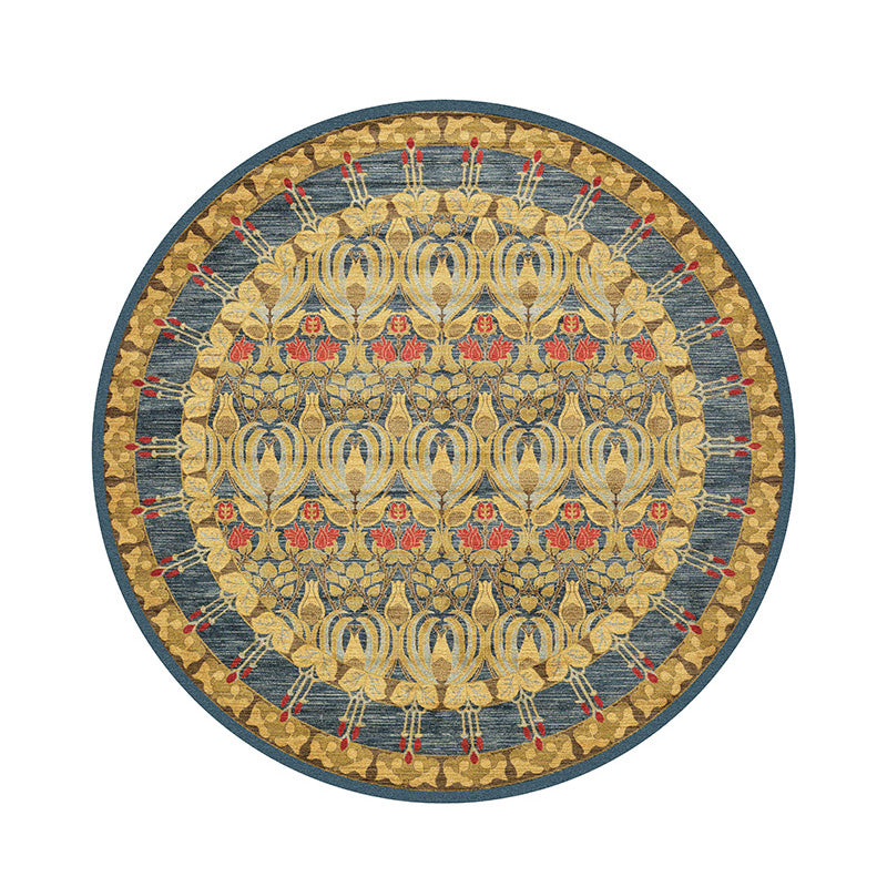 Vintage Geometric Printed Rug Multi Color Polyster Area Carpet Non-Slip Backing Pet Friendly Easy Care Indoor Rug for Room Yellow Clearhalo 'Area Rug' 'Rugs' 'Shabby Chic' Rug' 2479841