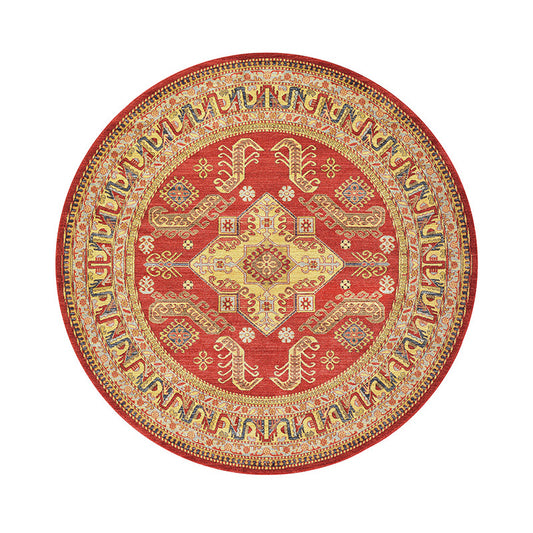 Vintage Geometric Printed Rug Multi Color Polyster Area Carpet Non-Slip Backing Pet Friendly Easy Care Indoor Rug for Room Red Clearhalo 'Area Rug' 'Rugs' 'Shabby Chic' Rug' 2479844