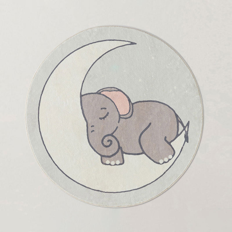 Multicolored Cartoon Pattern Rug Super Fiber Casual Area Carpet Non-Slip Pet Friendly Easy Care Indoor Rug for Kids Grey Clearhalo 'Area Rug' 'Rug' 2479872