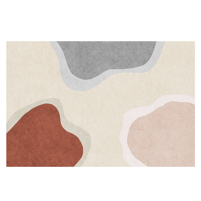 Multi Color Novelty Rug Cotton Blend Color Block Indoor Rug Anti-Slip Washable Easy Care Area Carpet for Bedroom Light Brown Clearhalo 'Area Rug' 'Rug' 2479912