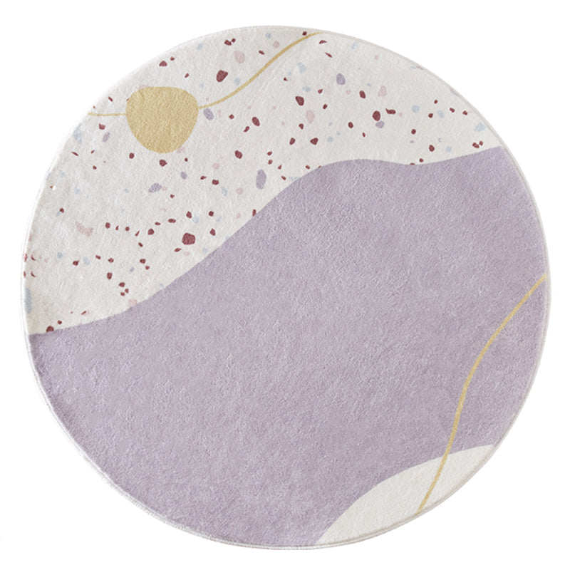 Trendy Color Block Rug Multi Colored Polyster Area Carpet Anti-Slip Backing Pet Friendly Easy Care Indoor Rug for Decoration Purple Clearhalo 'Area Rug' 'Rug' 2479966