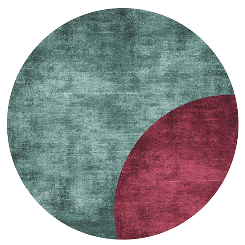 Casual Decoration Rug Multi Color Color Block Area Carpet Synthetics Non-Slip Pet Friendly Washable Indoor Rug Green-Red Clearhalo 'Area Rug' 'Rug' 2479993