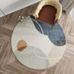 Multi Color Scandinavian Rug Lamb Wool Color Block Area Carpet Non-Slip Backing Pet Friendly Indoor Rug for Bedroom Clearhalo 'Area Rug' 'Rug' 2480026