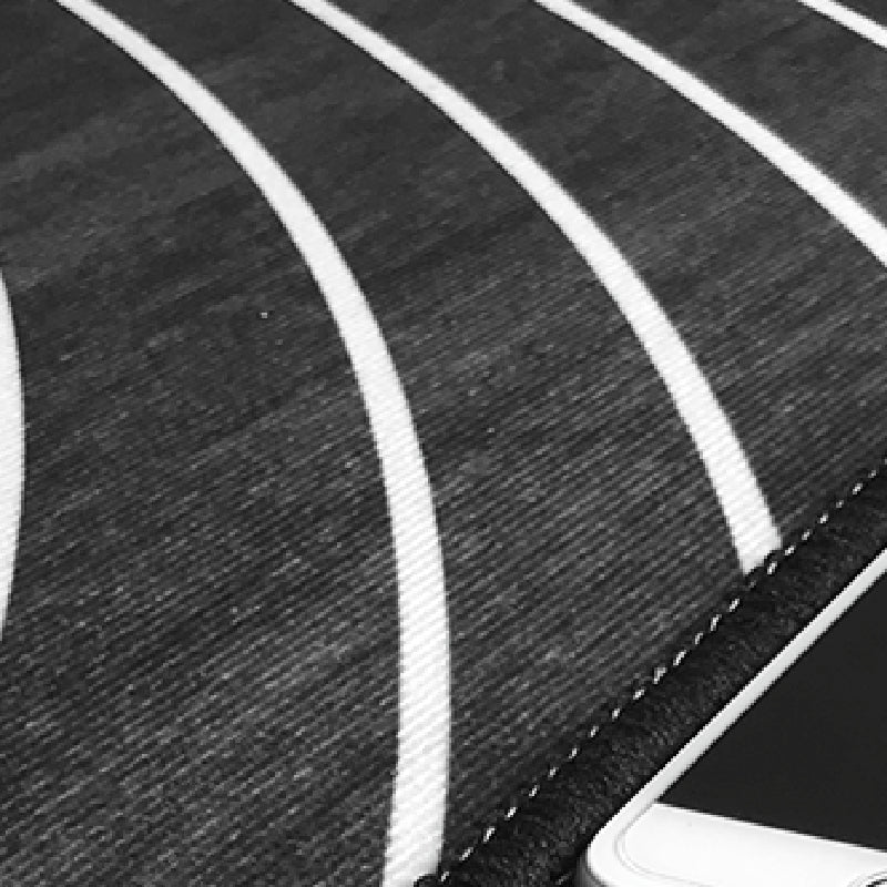 Black Gray-White Striped Rug Cotton Blend Novelty Area Carpet Non-Slip Backing Machine Washable Indoor Rug for Room Clearhalo 'Area Rug' 'Rug' 2480044