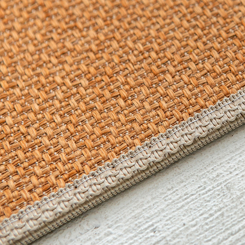 Multi Color Country Rug Jute Solid Color Area Carpet Non-Slip Backing Stain-Resistant Easy Care Indoor Rug for Room Champagne Clearhalo 'Area Rug' 'Rug' 2480077