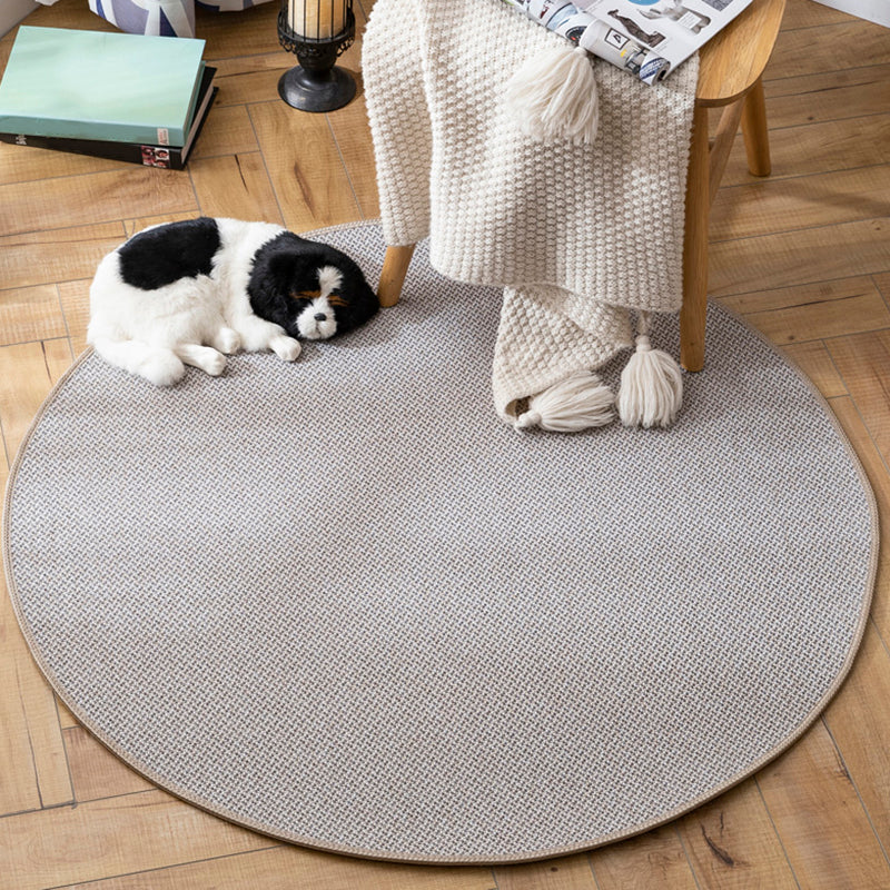 Multi Color Country Rug Jute Solid Color Area Carpet Non-Slip Backing Stain-Resistant Easy Care Indoor Rug for Room Cream Gray Clearhalo 'Area Rug' 'Rug' 2480079