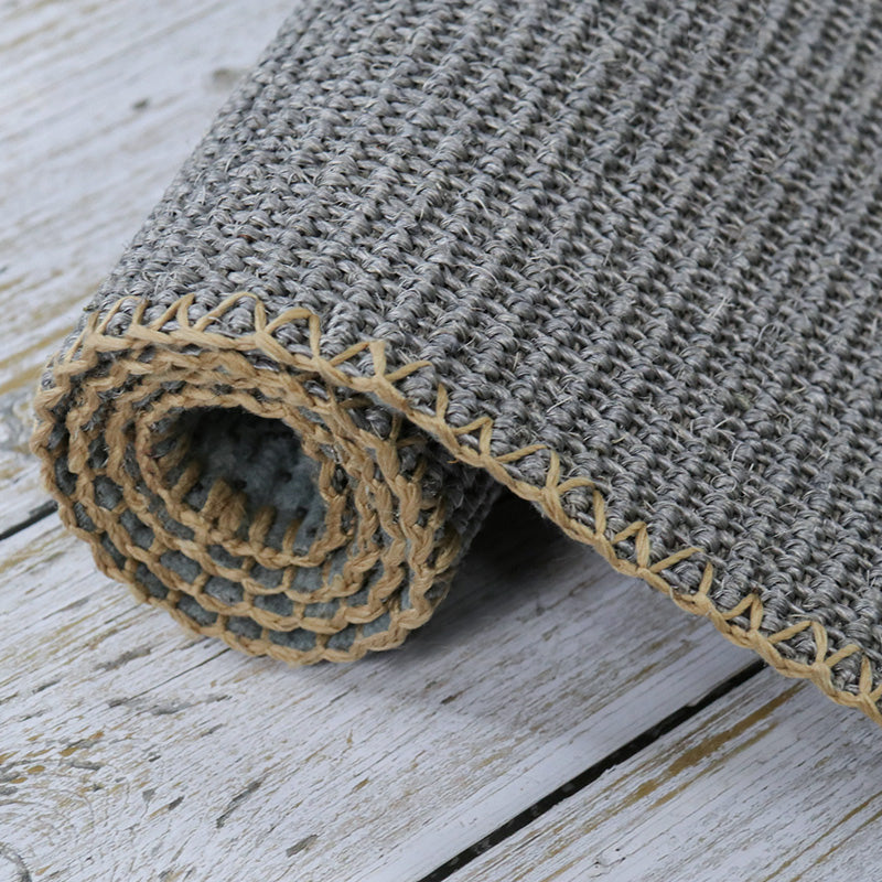 Cabin Solid Color Rug Multi Colored Sisal Area Carpet Non-Slip Backing Easy Care Pet Friendly Indoor Rug for Decoration Smoke Gray Clearhalo 'Area Rug' 'Rug' 2480086