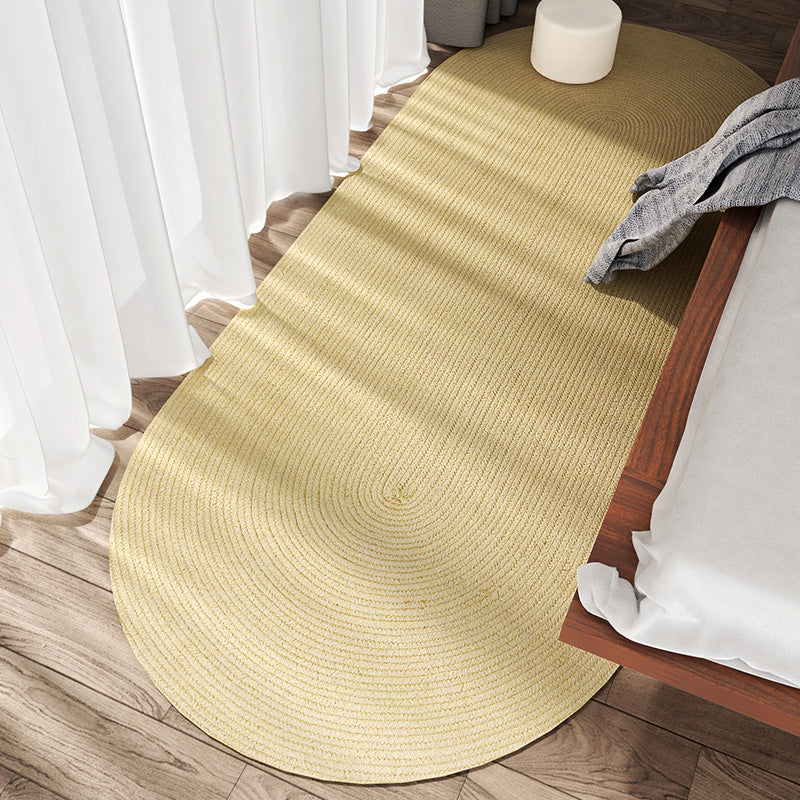 Multi Color Rustic Rug Jute Solid Color Indoor Rug Pet Friendly Easy Care Handmade Area Carpet for Bedroom Beige Clearhalo 'Area Rug' 'Rug' 2480095