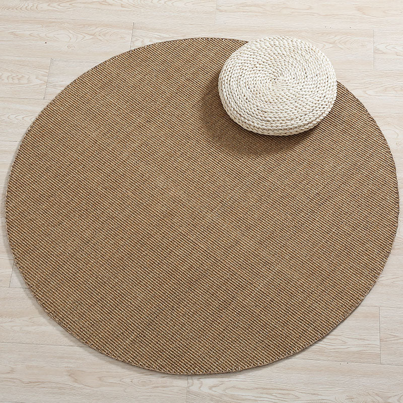Simplicity Solid Color Rug Multi Color Sisal Area Carpet Non-Slip Backing Stain-Resistant Easy Care Indoor Rug for Decor Brown Clearhalo 'Area Rug' 'Rug' 2480101
