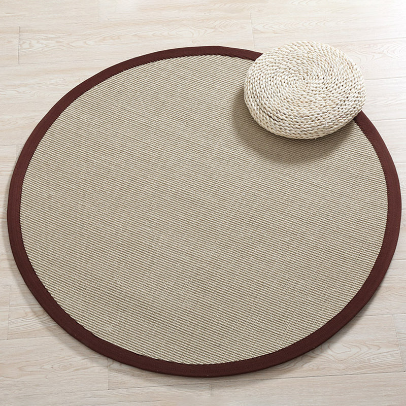 Simplicity Solid Color Rug Multi Color Sisal Area Carpet Non-Slip Backing Stain-Resistant Easy Care Indoor Rug for Decor Khaki Clearhalo 'Area Rug' 'Rug' 2480110