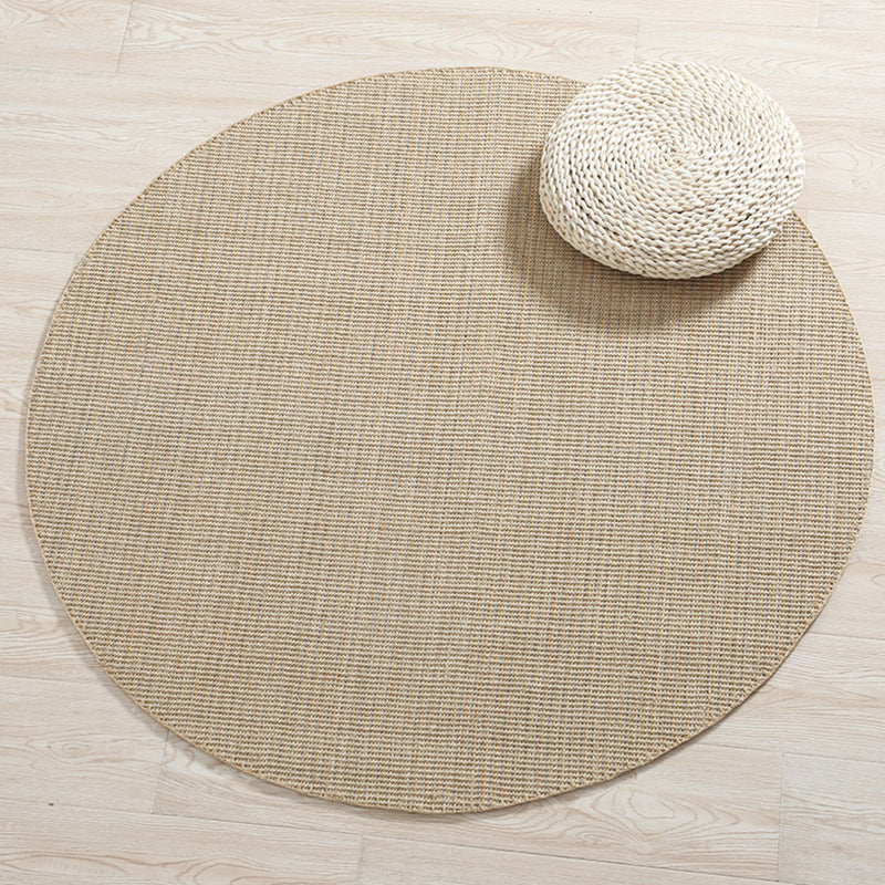 Simplicity Solid Color Rug Multi Color Sisal Area Carpet Non-Slip Backing Stain-Resistant Easy Care Indoor Rug for Decor Light Camel Clearhalo 'Area Rug' 'Rug' 2480111