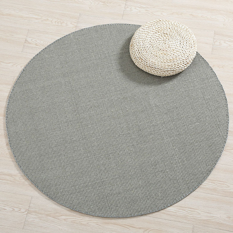 Simplicity Solid Color Rug Multi Color Sisal Area Carpet Non-Slip Backing Stain-Resistant Easy Care Indoor Rug for Decor Smoke Gray Clearhalo 'Area Rug' 'Rug' 2480113