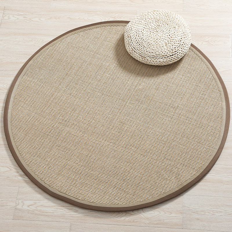 Simplicity Solid Color Rug Multi Color Sisal Area Carpet Non-Slip Backing Stain-Resistant Easy Care Indoor Rug for Decor Camel Clearhalo 'Area Rug' 'Rug' 2480115