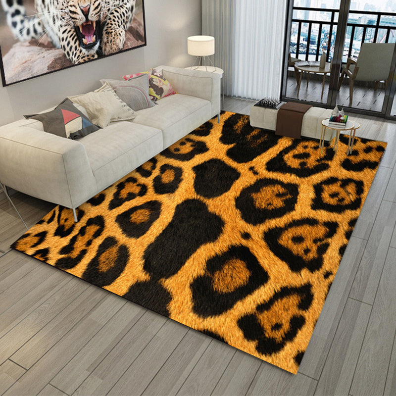 Casual Animal Skin Print Rug Multi Color Polypropylene Area Carpet Non-Slip Pet Friendly Indoor Rug for Living Room Yellow-Brown Clearhalo 'Area Rug' 'Casual' 'Rugs' Rug' 2480135