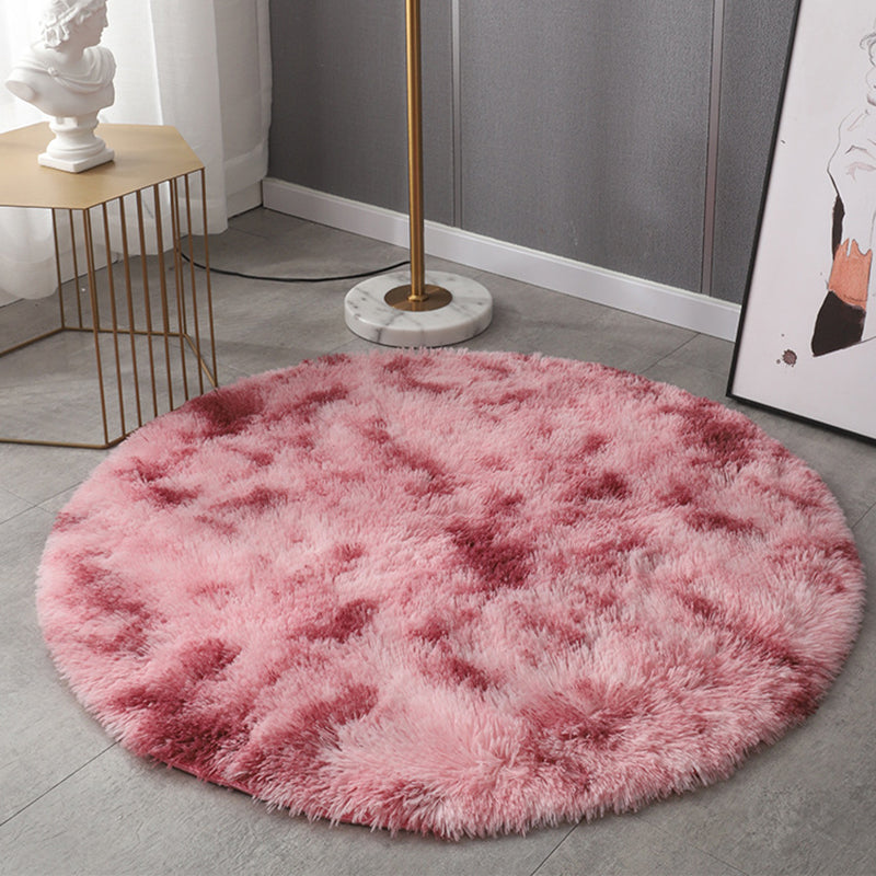 Simple Solid Color Rug Multi-Color Polyster Area Carpet Non-Slip Backing Pet Friendly Easy Care Indoor Rug for Bedroom Rose Red Clearhalo 'Area Rug' 'Casual' 'Rugs' Rug' 2480144
